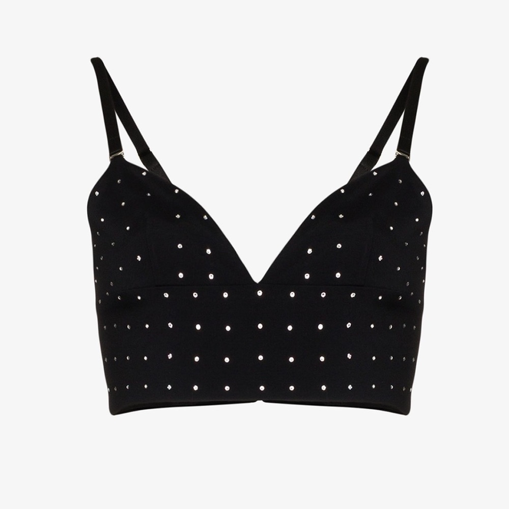 Magda Butrym Teruel Swarovski crystal embellished crop top Sz 34